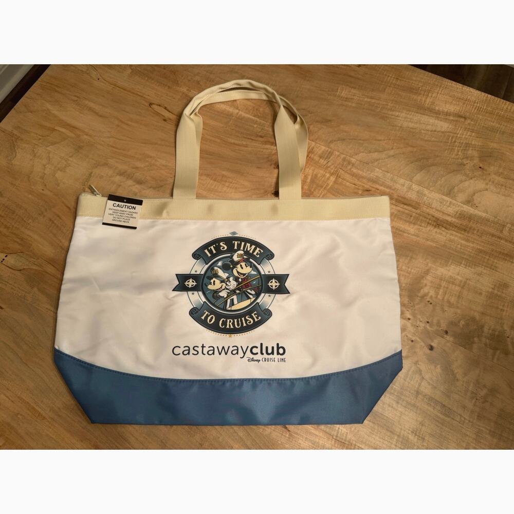 Disney Cruise Line Castaway Club "It's Time To Cruise" Tote Bag